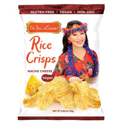 Wai Lana Chips Rice Crisps  Nacho Cheese, Gluten-Free, Vegan, Non-GMO, 2.65 oz (Count of 6)