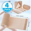 4 Rolls Adhesive Elastic Tape Bandage Tape Wrap Bandage Wrap Elastic Bandage Self Adhesive Bandages Flexible Stretch Bandages for Sports Ankle, Knee and Wrist Sprains, Beige, 4 Inch x 5 Yard view 2
