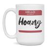 Hello My Name Is Hoang Tag Mug, 15-Ounce White view 1