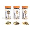 Allrecipes Artisanal Everything Bagel Blends (Dill, Jalapeo, Pink Salt) in Glass Jars with Removable Sifter Caps for Sprinkling, Set of 3, Clear, 9.63 x 6.13 x 2-Inch view 1