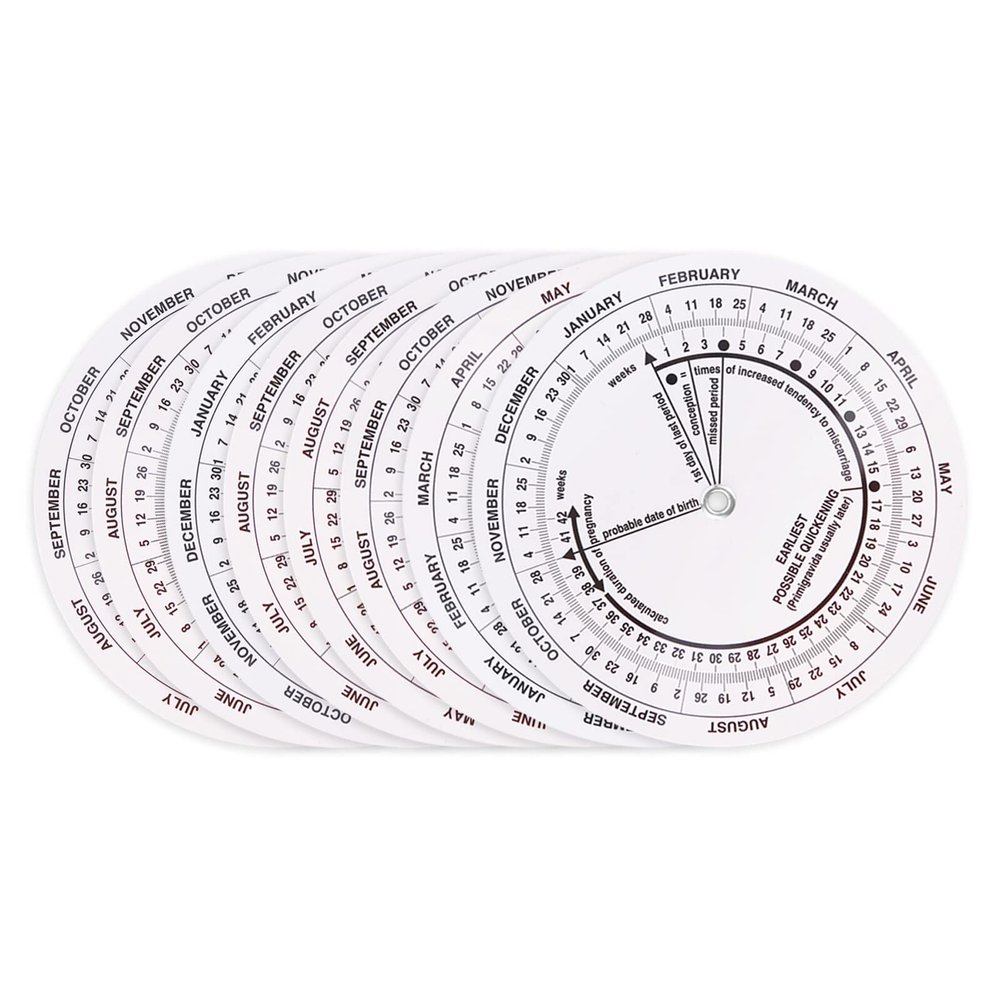 Petyoung 8Pcs Pregnancy Wheel, Pregnant Due Date Calculator for Pregnant Patients, Designed for OB/GYN, Doctors, Midwives, Nurses, and Patients