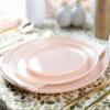 [30 Pack 6.3''] Pink Plastic Party Plates Edge Collection Premium heavyweight Elegant Disposable Tableware Dishes view 4