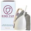 Kind Cup | Comfortable | Soft | Curved Period Cup | Easy to Reach | Easy to Use | 100% Medical Grade Silicone Cups | Patented Menstrual Cups | Reusable Cups (Clear - Small) view 1