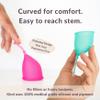 Kind Cup | Comfortable | Soft | Curved Period Cup | Easy to Reach | Easy to Use | 100% Medical Grade Silicone Cups | Patented Menstrual Cups | Reusable Cups (Clear - Small) view 2