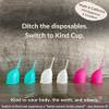 Kind Cup | Comfortable | Soft | Curved Period Cup | Easy to Reach | Easy to Use | 100% Medical Grade Silicone Cups | Patented Menstrual Cups | Reusable Cups (Clear - Small) view 3