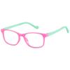 ANDWOOD Blue Light Glasses Kids Girls Boys Computer Gaming Anti Blue Ray Age3-12 TR90 Frame Unbreakable Pink With Case view 2