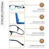 ANDWOOD Blue Light Glasses Kids Girls Boys Computer Gaming Anti Blue Ray Age3-12 TR90 Frame Unbreakable Pink With Case view 4