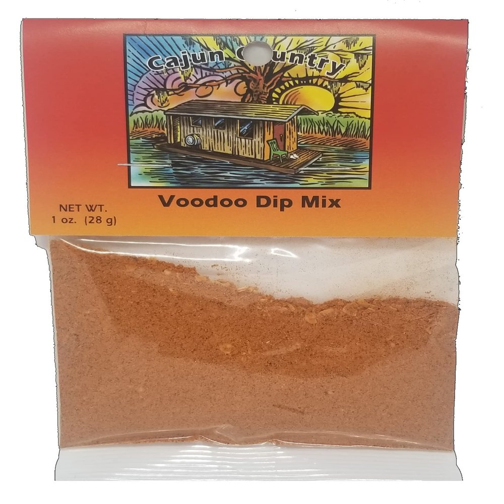 Cajun Country Voodoo Dip Mix, 1 Ounce Packet (Makes 2.5 Cups of Dip - No MSG Blend)