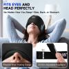 TOPOINT Sleep Mask with Bluetooth Headphones, Breathable Silk Eye Mask for Sleeping Men Women, Bluetooth Sleep Mask Blackout with Speakers, Microphone Handsfree, USB C for Travel Meditation Gifts view 3