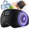 TOPOINT Sleep Mask with Bluetooth Headphones, Breathable Silk Eye Mask for Sleeping Men Women, Bluetooth Sleep Mask Blackout with Speakers, Microphone Handsfree, USB C for Travel Meditation Gifts view 1