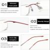 KOOSUFA Rimless Reading Glasses +1.50 Blue Light Blocking Lightweight Eyeglasses Rectangle Frameless Readers for Men Women, 1x Red view 4