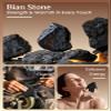 THLHKD Gua Sha Facial Tool: Black Jade Stone Face Gua-Sha Tools, Natural Bian Stones Full Body Massage Tool for Neck/Shoulder/Back/Leg view 4