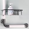 DMBHY Shower Grab Bar with Soap Dish Stainless Steel Bathroom Grab Bar Bathtub Arm Safety Handle Anti Slip Handrail Grip for Elderly (Color : White) view 3
