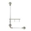DMBHY Shower Grab Bar and Shelf for Elderly L Shaped Vertical Angle Safety Handle Bath Balance Bar Stainless Steel (Color : White)
