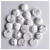 ZTBH Natural Meditation Crystal 24pcs/lot 20mm Round Malachite Tiger Eye Natural Stone Crystal Stone (Color : White Turquoise, Item Diameter : 20mm) view 1