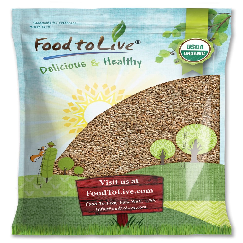 Food to Live Organic Dry Roasted Sunflower Seed Kernels, 8 Pounds Non-GMO, Unsalted, Oven Roasted, No Oil Added, Hulled, No Shell, Vegan, Kosher, Keto. Rich in Protein and Healthy Fats. Tasty Snack