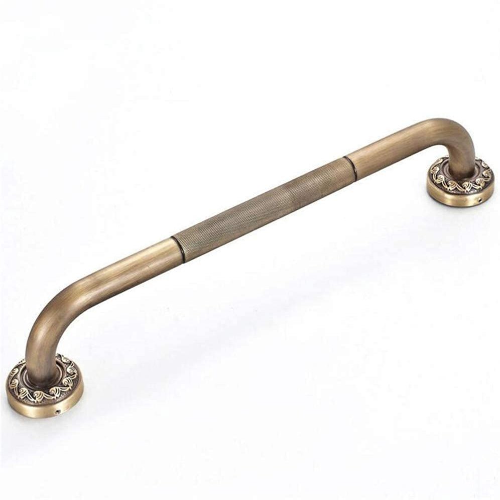 HongLianRiven Bath Handle Towel Rail Grip Grab Safety Handle Towel Rack Copper Bathroom Armrests Anti-Slip Elderly Handrail