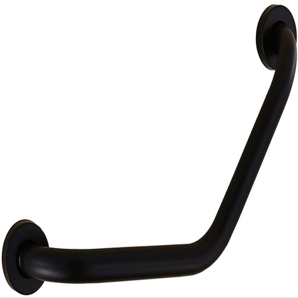 HongLianRiven Bath Handle Towel Rail Handle Grip Grab Bars Safety Armrest Black Bathroom Handrail 304 Stainless Steel Old Matte Towel Rail