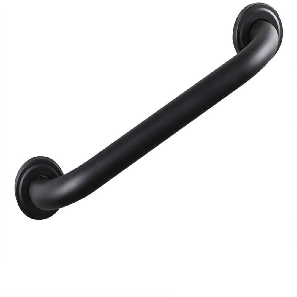 HongLianRiven Bath Handle Towel Rail Handrail Safety Bathroom Toilet Non-Slip Handle Black Stainless Steel for The Elderly (Color : Black, Size : 50CM)
