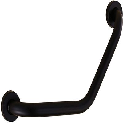 HongLianRiven Bath Handle Towel Rail Bathroom Safety Handle Stainless Steel Old Handrail Matte Black Safety Armrest Towel Rack