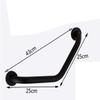 HongLianRiven Bath Handle Towel Rail Bathroom Safety Handle Stainless Steel Old Handrail Matte Black Safety Armrest Towel Rack view 2