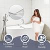Bathtub Seat for Seniors & Adults - Padded / Folding Wall Mount Bench / Bathroom Safety Assist / 304 Stainless Steel / Marine Grade Vinyl / 32" x 15" view 3