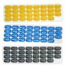 31 Day Monthly 3X a Day Pill Organizer with Daily Removable Pods (3 Pack, Yellow, Blue & Grey) view 1