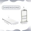 Bathtub Seat for Seniors & Adults - Folding Wall Mount Bench / ADA Bathroom Safety Assist / 304 Stainless Steel / HDP High-Density Polymer / 32" x 15" view 2