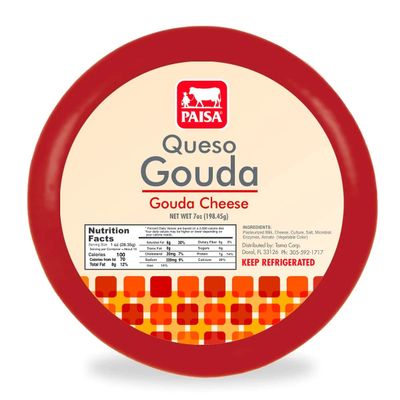 Paisa Delicious Creamy Yellow Fresh Gouda Cheese Perfect for any Occasion (Pack of 4)