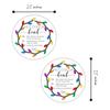 Hot Cocoa Bomb Instruction Cards | 30 Pack | 2.5" inch Circle Tag with Pre-Cut Hole | Hot Cocoa Bomb Supplies | Christmas Lights Holiday String Lights Design view 2
