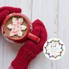 Hot Cocoa Bomb Instruction Cards | 30 Pack | 2.5" inch Circle Tag with Pre-Cut Hole | Hot Cocoa Bomb Supplies | Christmas Lights Holiday String Lights Design view 3