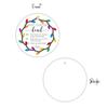Hot Cocoa Bomb Instruction Cards | 30 Pack | 2.5" inch Circle Tag with Pre-Cut Hole | Hot Cocoa Bomb Supplies | Christmas Lights Holiday String Lights Design view 4