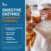 Dr. Tobias Digestive Enzymes with Probiotics, Prebiotics and Postbiotics Bromelain, Amylase, Lipase, for Better Digestion & Immune Function, 120 Capsules 60 Servings (2 Daily) view 3