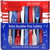 Nicole Home Collection Plastic Combo Box | Red/White/Blue | Pack of 240 Cutlery view 1