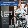 Coccyx Foam Wheelchair Cushion 28" x 20" x 3" - Offers Lower Back Support - Relief for Pressure Sores and Pain - High Density, High Resilient Foam - 1 Year Warranty view 4