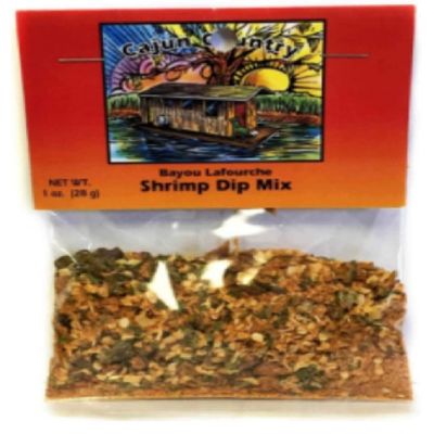 Cajun Country Bayou Lafourche Shrimp Dip Mix, 1 Ounce Packet (Makes About 3 Cups of Dip - Low Salt, No MSG Blend)