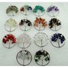 ZTBH Natural Meditation Crystal 30mm Natural Mix Quartz, Crystal, Lapis, 7 Chakra Crystal Stone, Home Decorate Crystal Stone (Metal Color : NO.9) view 2