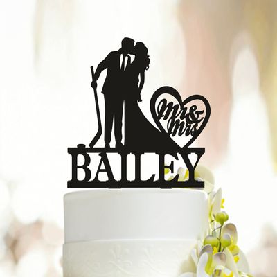 Hockey wedding cake topper, Custom Hockey Cake Topper, Wedding hockey topper, Mr and Mrs Cake Topper, Hockey couple wedding cake topper