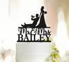 Wedding Cake Topper, Weight Lifting Wedding Cake Topper, Fitness Wedding Cake Topper, Workout Cake Topper, Gym Cake Topper view 1