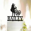 Athletic couple Wedding Cake Topper,Fitness Wedding Cake Topper, Sport cake topper ,Bodybuilder mr and mrs wedding cake topper view 1