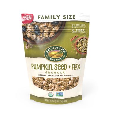 Nature's Path Organic Pumpkin Seed + Flax Granola, 24.7 oz (Pack of 6), Non-GMO