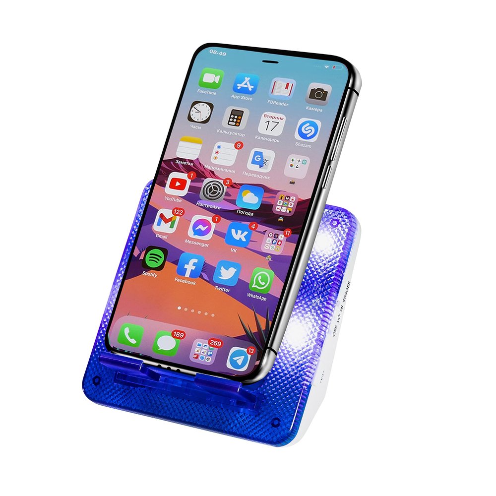 Serene Innovations Cell Phone Ring Amplifier & Flasher  Cell Phone & Landline Phone Ring Detection with LED Flasher  Works with Cell Phone's Vibration Notifications  Extra Loud Telephone Ringer