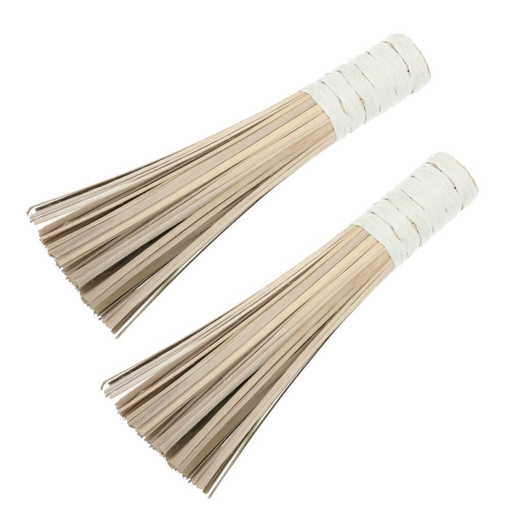 2pcs Pot Brush Wok Cleaning Brush for Hearth Cleaning Non-Slip Handle for Comfortable to Hold