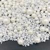 Weraru Edible White Pearl Sugar Sprinkles Candy Mixing Size Baking Edible Cake Decorations Cupcake Toppers Cookie Decorating Celebrations Wedding Shower Party Chirstmas Supplies 130g/ 4.58oz view 4
