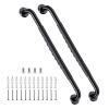 2 Pack 24 Inch Black Shower Grab Bar w/Anti Slip Rubber Grip,ZUEXT Stainless Steel Bath Grab Bar,Bathroom Balance Bar,Wall Mount Safety Handrail Support,Handicap Injury Elderly Senior Assist Handle view 1