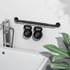 2 Pack 24 Inch Black Shower Grab Bar w/Anti Slip Rubber Grip,ZUEXT Stainless Steel Bath Grab Bar,Bathroom Balance Bar,Wall Mount Safety Handrail Support,Handicap Injury Elderly Senior Assist Handle view 3