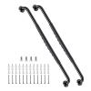 2 Pack 32 Inch Black Shower Grab Bar w/Anti Slip Rubber Grip,ZUEXT Stainless Steel Bath Grab Bar,Bathroom Balance Bar,Wall Mount Safety Handrail Support,Handicap Injury Elderly Senior Assist Handle view 1