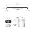 2 Pack 32 Inch Black Shower Grab Bar w/Anti Slip Rubber Grip,ZUEXT Stainless Steel Bath Grab Bar,Bathroom Balance Bar,Wall Mount Safety Handrail Support,Handicap Injury Elderly Senior Assist Handle view 2