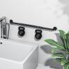 2 Pack 32 Inch Black Shower Grab Bar w/Anti Slip Rubber Grip,ZUEXT Stainless Steel Bath Grab Bar,Bathroom Balance Bar,Wall Mount Safety Handrail Support,Handicap Injury Elderly Senior Assist Handle view 3