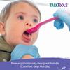TalkTools Smooth Magenta Spoons | Silicone Self-Feeding Utensils Set for Kid and Toddler | Encourages Lip Closure | Oral Awareness | Normalize Food Texture Acceptance (Smooth, 6 Pack) view 4